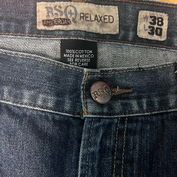 RSQ baggy  Fit Blue Denim Jeans vintage - Picture 5 of 6